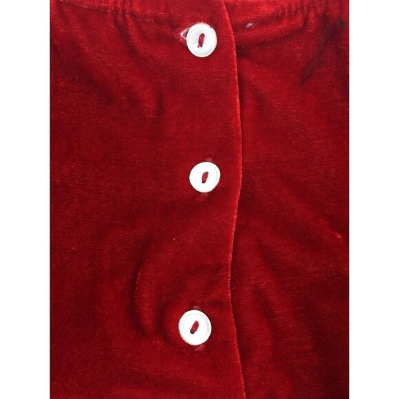 Evy of California Toddler's 18M Red Velvet Christmas Dress Vintage 1980s-90s - Picture 7 of 9